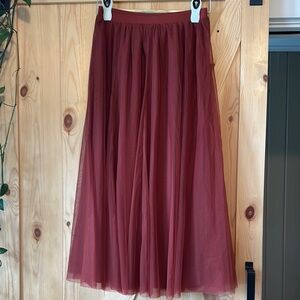 Baltic Born Burgundy Midi Skirt